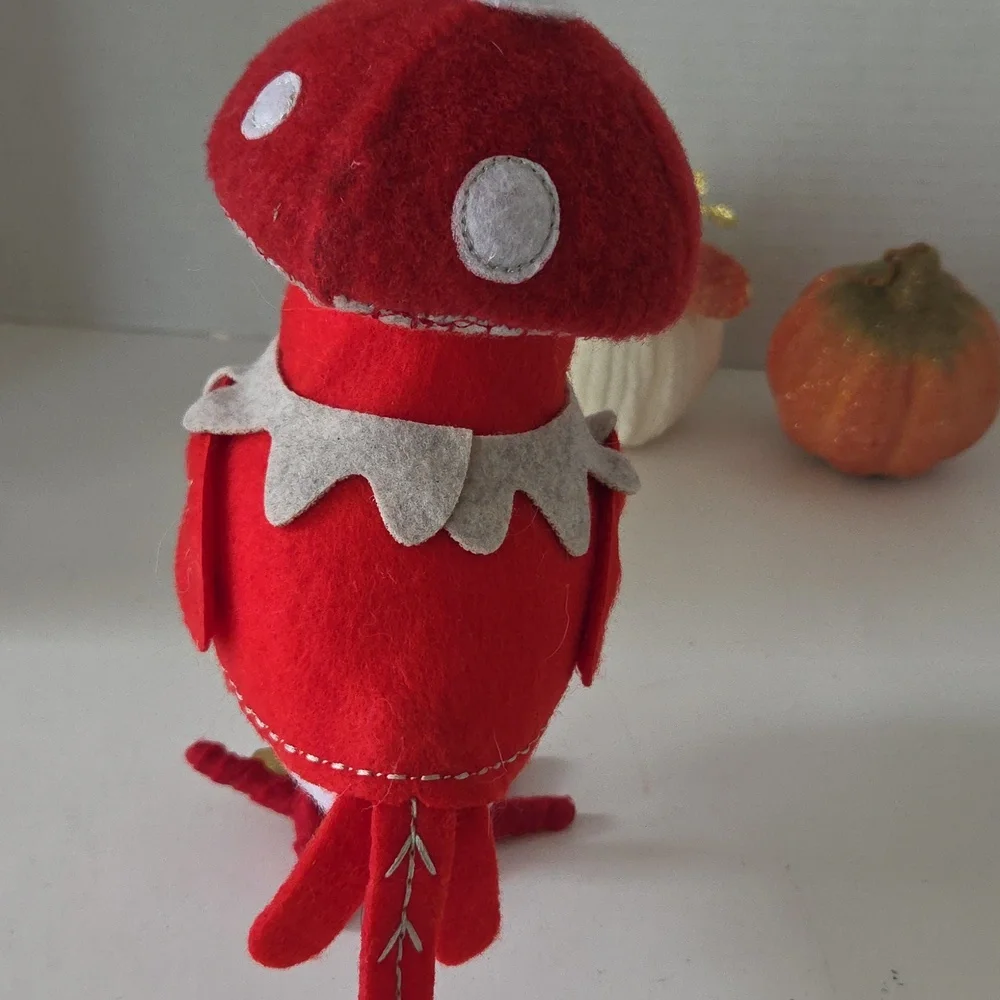 Target Christmas 2024 Capster Featherly Friends Felt Mushroom Head Bird Decor